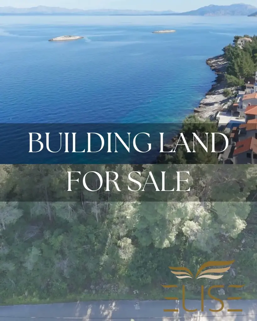 PRIGRADICA- BUILDING LAND IN THE SECOND ROW FROM THE SEA- €160.000
